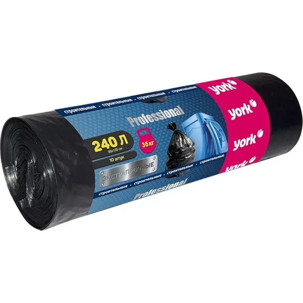 Мешок строительный прочный 45 мкм YORK 240 л