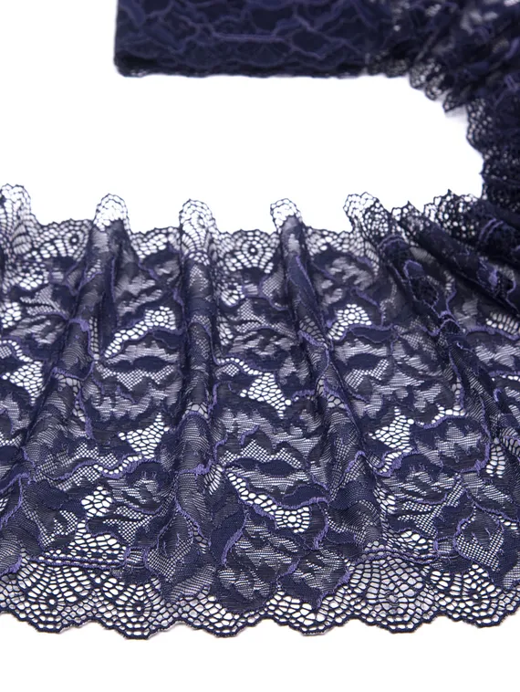 03-266 Кружево эластичное 23 см, темно-синий 061