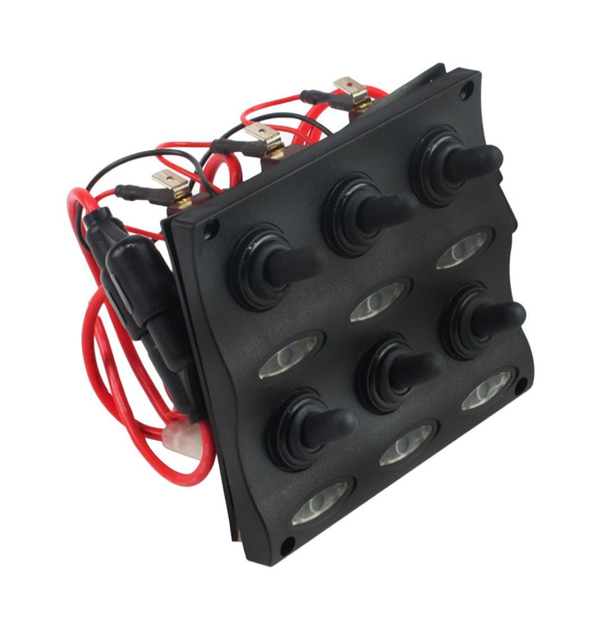 Панель бортового питания 6 переключателей, индикация