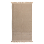 Полотенце для рук с бахромой бежевого цвета Essential, 50х90 см
