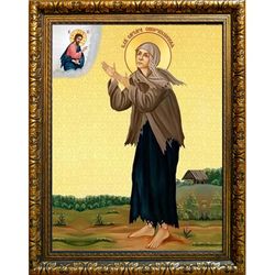 Варвара Скворчихинская святая блаженная. Икона на холсте.