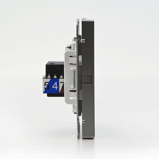 Розетка компьютерная + телевизионная 2-м СП ArtGallery RJ45 кат.5E + TV механизм сталь SE GAL000989