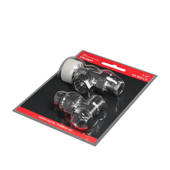Набор термостатический осевой Royal Thermo Design 1/2quot;М30х1,5 (Хром) — (6)