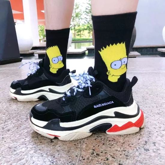 Носки Симпсоны  "Барт Симпсон", р-р 36-42 (черный)