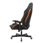 Кресло компьютерное Knight EXPLORE, 2 подушки, экокожа премиум, черное/оранжевое, 1628886