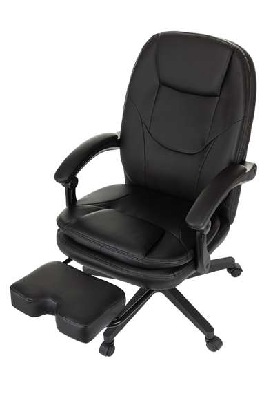 Кресло руководителя Бюрократ CH-868N-BF черный эко.кожа крестов. пластик подст.для ног