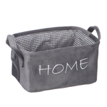 Корзина для хранения "Велюр", Д250 Ш190 В140, серый