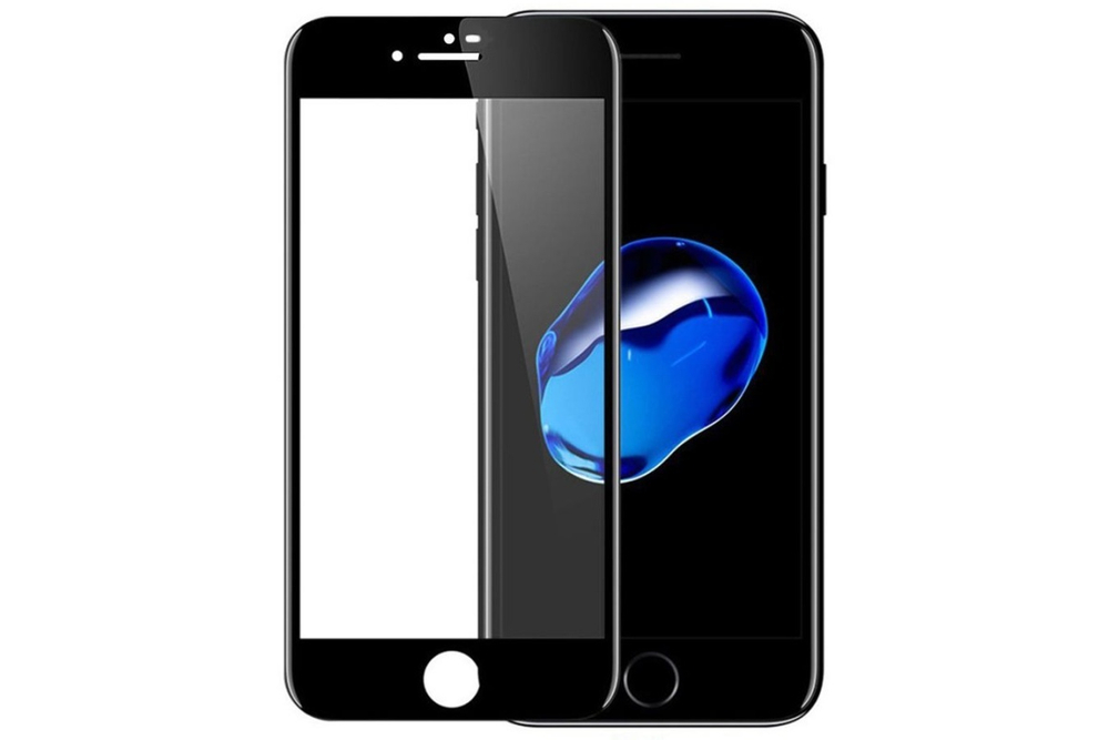 Защитное стекло iPhone 8 Plus черный (Full Glue) Zibelino