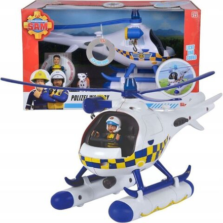 Игрушечный транспорт Simba Пожарный Сэм - Полицейский вертолет пожарного Сэма + фигурка Роуз и радара 9252537