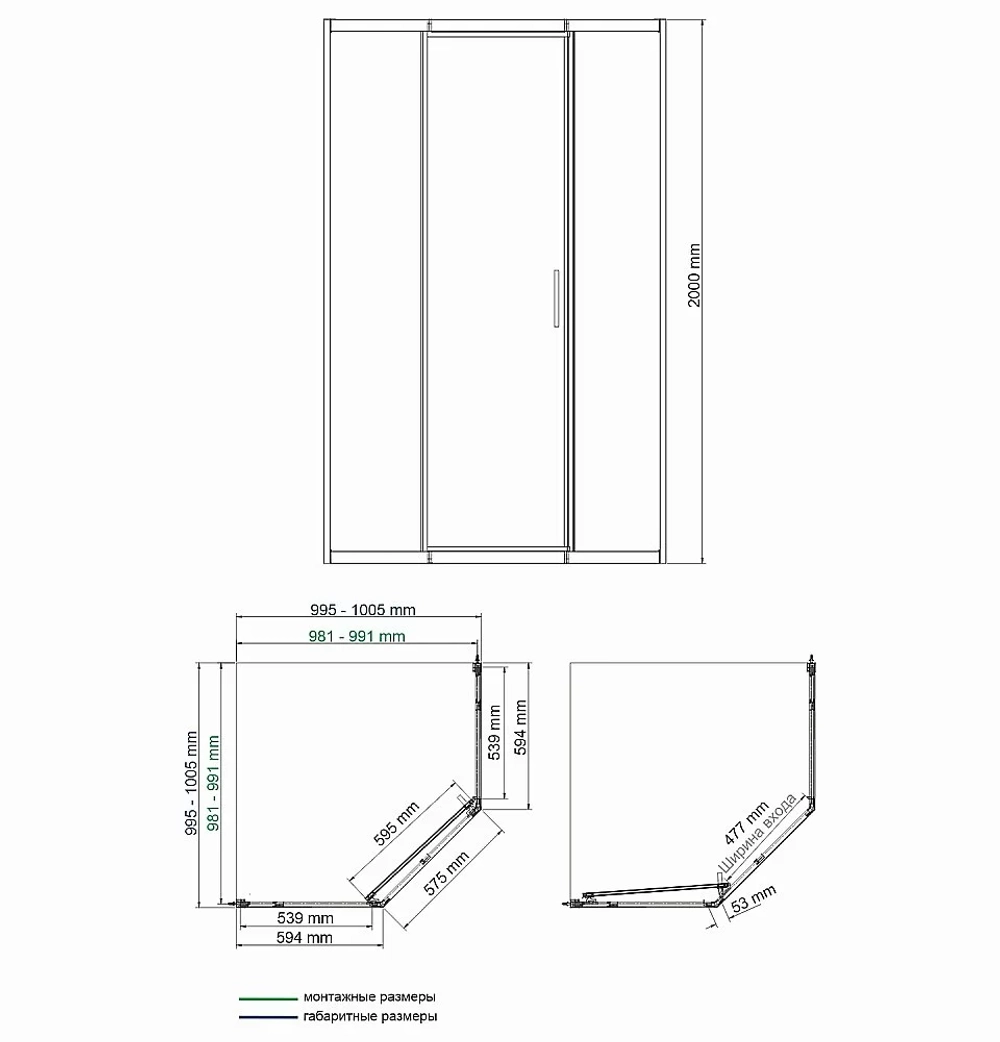 Душевой уголок WasserKRAFT Naab 86S38 100х100 стекло прозрачное/профиль серебро
