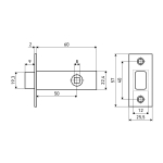 Защёлка Аллюр МАГНИТНАЯ АРТ L50-8M W  белый
