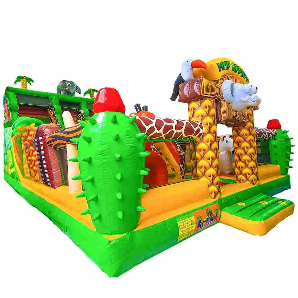 Коммерческий надувной батут «Мир Сафари», 14*7*7,5 м