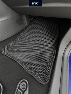Коврики для автомобиля Форд Фокус 3 / Ford Focus 3 / 3D с бортами / ЭВА, ЕВА, EVA / черные /