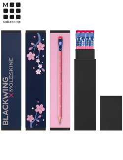 Набор карандашей FIRM Blackwing x Moleskine LE SAKURA (EWBKWSU01F12SET) розовые, 12 шт. в футляре