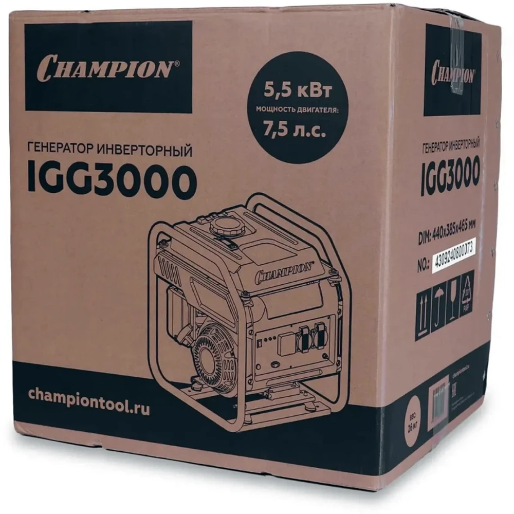 CHAMPION IGG3000 инверторный генератор