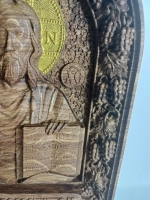 Освященная Икона «Господь Вседержитель» из дуба 19×14 см