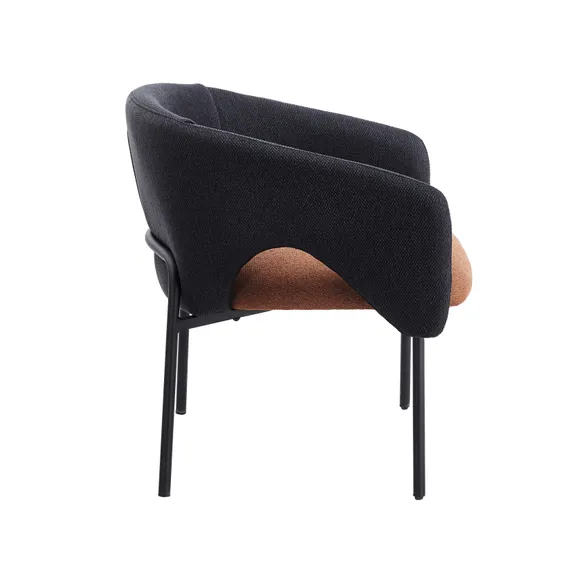 Кресло лаунж Afrida рогожка тёмно-синий терракот