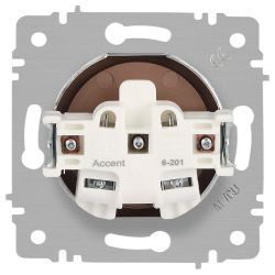 Розетка Intro Accent 6-201-07 2P 16А-250В IP20 СУ AL/CU графит | Intro