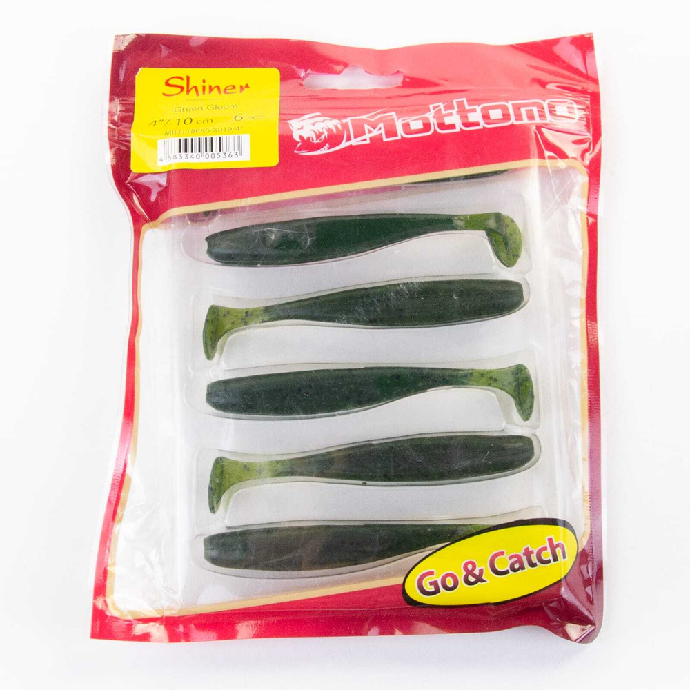 Виброхвост Mottomo Shiner (100мм, 4.4гр), 6шт/уп