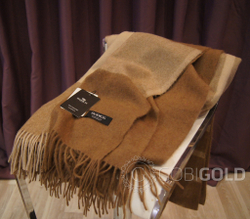 Плед из 100% шерсти молодого верблюжонка 150x200 см. (BODIOS) МОНГОЛИЯ