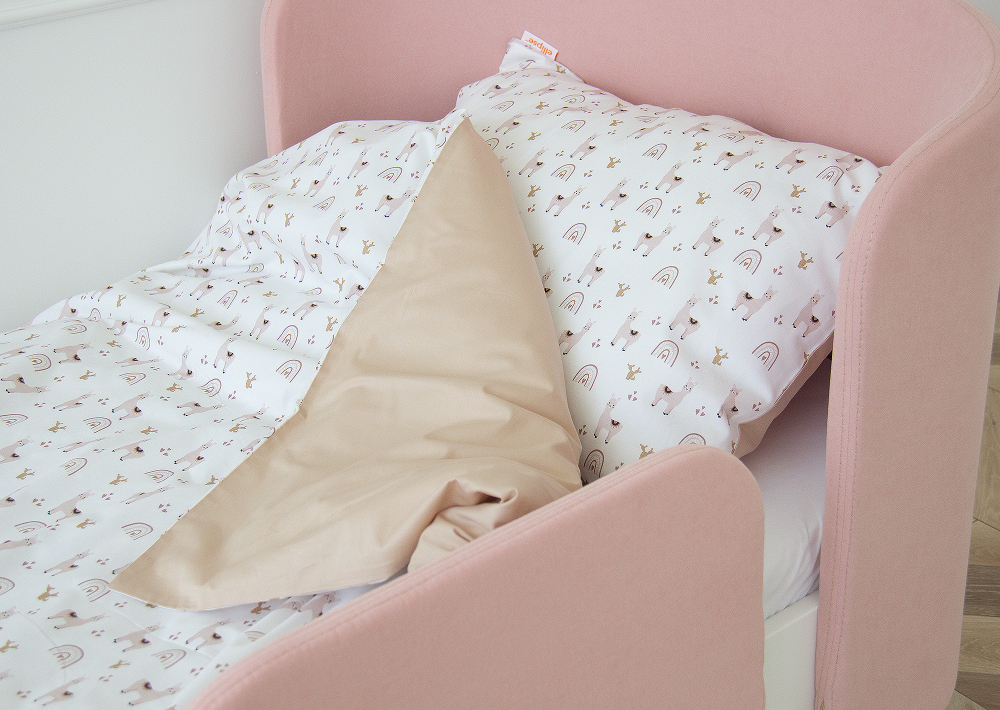 Комплект постельного белья «Лама» (бежевый, сатин)