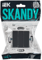 SKANDY Выключатель 3-клавишный 10А SK-V11T титан IEK