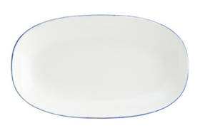 Блюдо овальное 150*85 мм. Ретро синий край