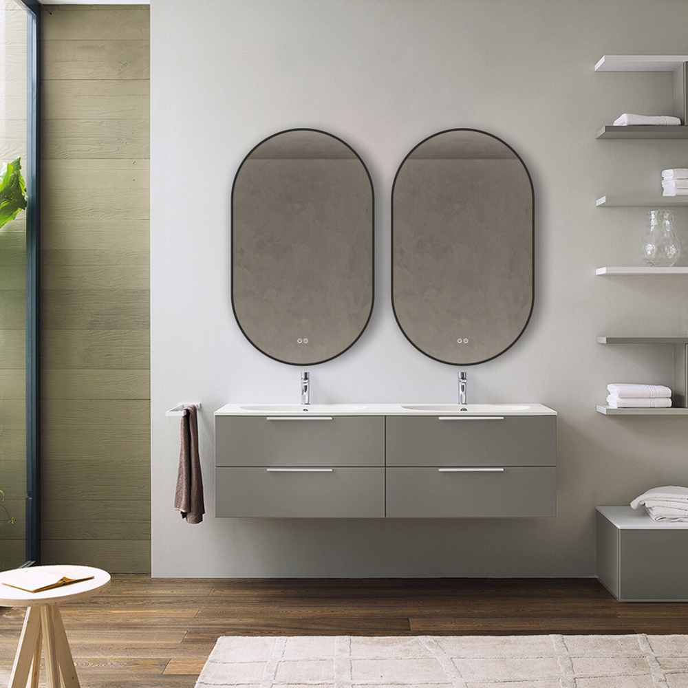 Зеркало Vincea LED VLM-3AU100B-2 600х1000 c сенсорным выключателем и диммером, антизапотевание