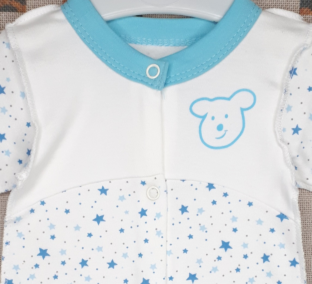 Боди МИШКА И ЗВЕЗДЫ (бирюзовый)