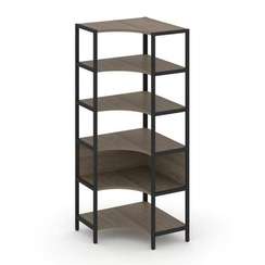 Shelf System Односекционный угловой стеллаж пятиярусный SN.STMU-511 Вяз Благородный/Металл Черный 81