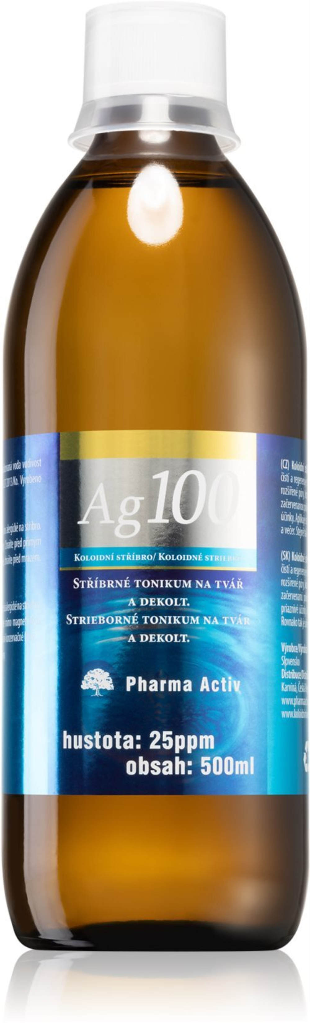 Pharma Activ Colloidal silver 25ppm - очищающий тоник с коллоидным серебром /   500  ml  / GTIN 8588005349369
