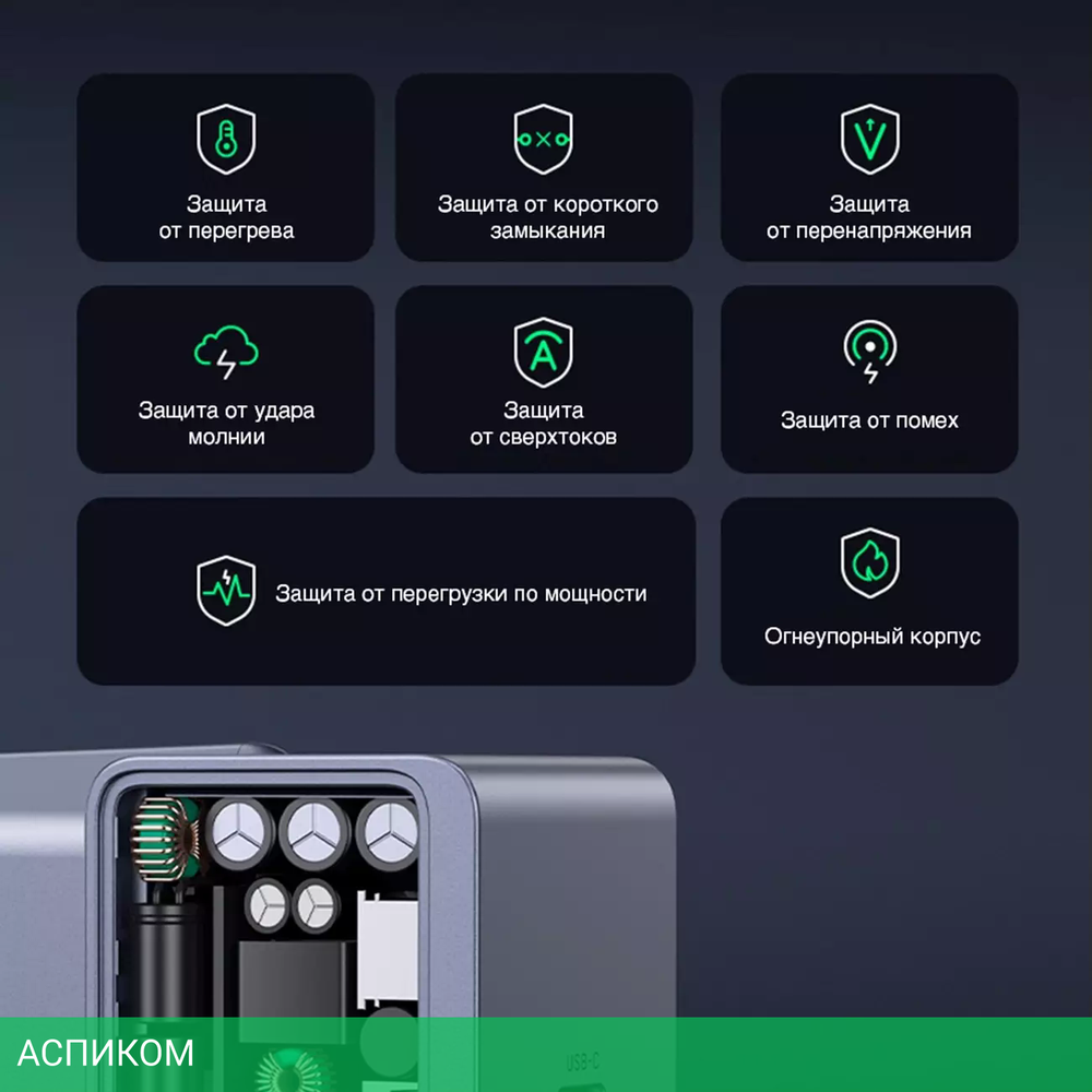 Сетевое зарядное устройство Ugreen X503 Space Gray (35041)