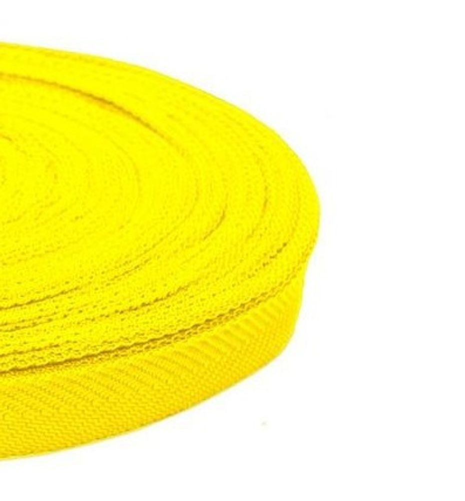 Тесьма окантовочная ёлочка, ш. 2,2 см, 7,5 гр/м, п/э 100%, жёлтый