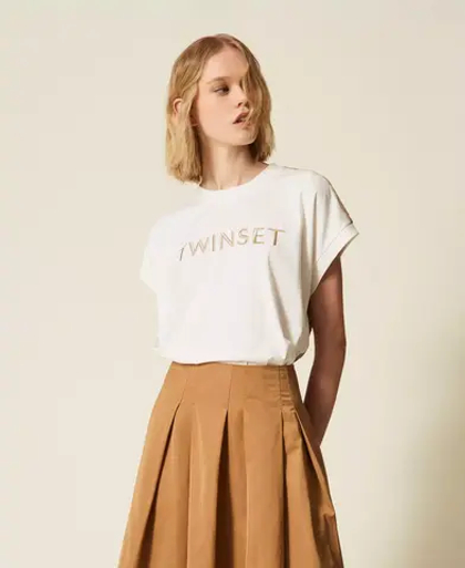 TWINSET Футболка с кружевом на спине