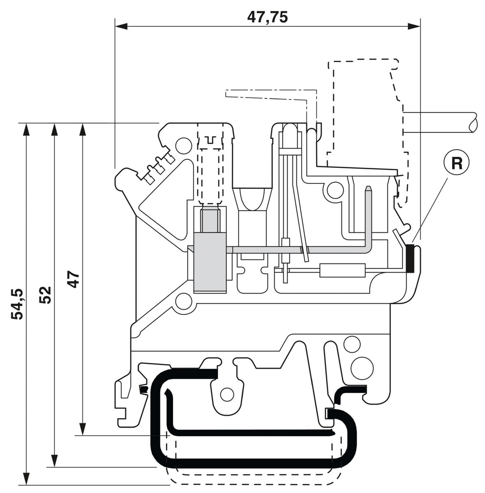 3002102 - UK 3-MVSTB-5,08-LA 24RD - Проходные клеммы