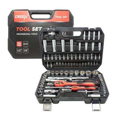 Набор инструментов 94пр.1/4''1/2''(6гр.)(4-32мм) DISEN DS-4941-5
