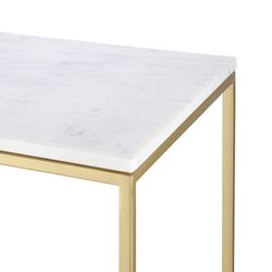 Набор из 2-х столиков Mayen Gold, белые/золотистые