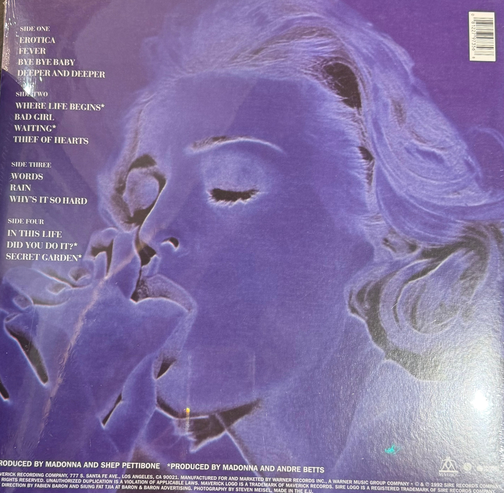 Виниловая пластинка Madonna ‎– Erotica 2LP