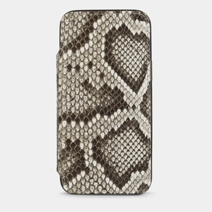 Чехол Benoit для iPhone 14 Pro из кожи питона, серого цвета