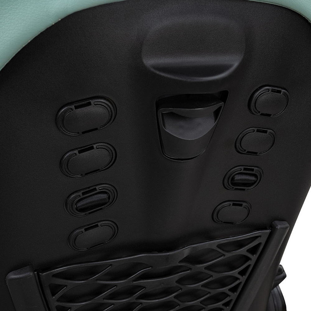 Детская коляска Roan Esso 2025 Кожа 3 в 1 с автокреслом Tutis Elo Black ESSK/214/1 Misti Mint/Grey/руч.Черный