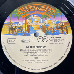 Винтажная виниловая пластинка LP Kiss Double Platinum (Germany 1982) Hard Luck Woman