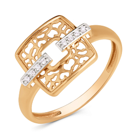 Кольцо из золота с фианитами