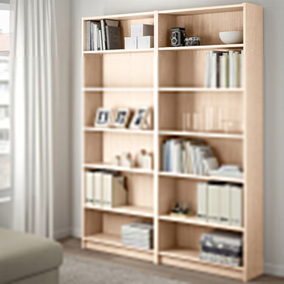 Стеллаж Билли 03 Дуб молочный 8622 160*28*202 см, Светло-бежевый   Фиеста