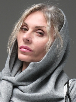 Платок серый /10% шерсть /80 вискоза /10пэ