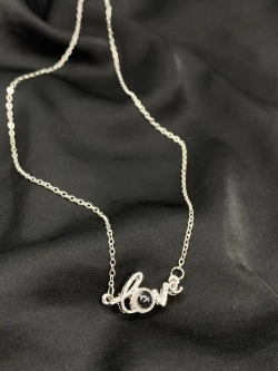 Тонкая цепочка с кулоном Я тебя люблю на 100 языках мира