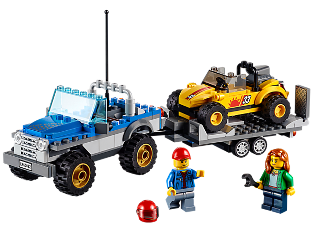 LEGO City: Перевозчик песчаного багги 60082 — Dune Buggy Trailer — Лего Сити Город