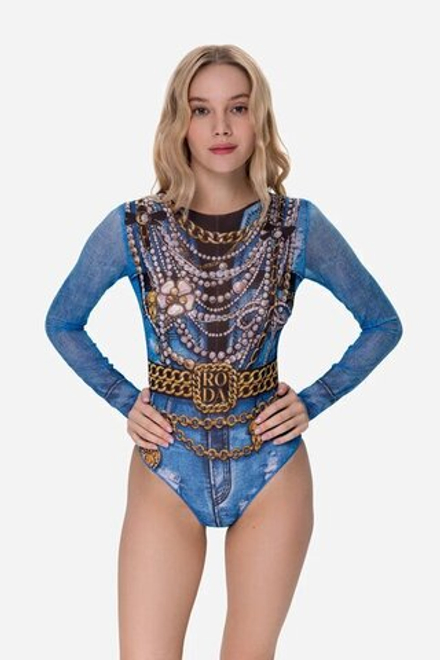 Купальник с рукавом "Джинс" (Jeans)