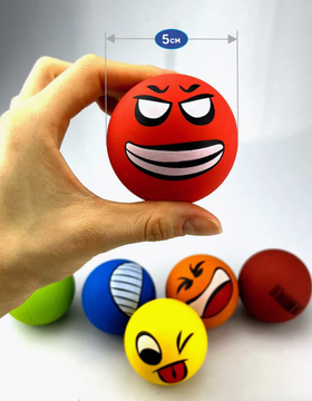 Мяч попрыгунчик - смайлик 6 см в ассортименте