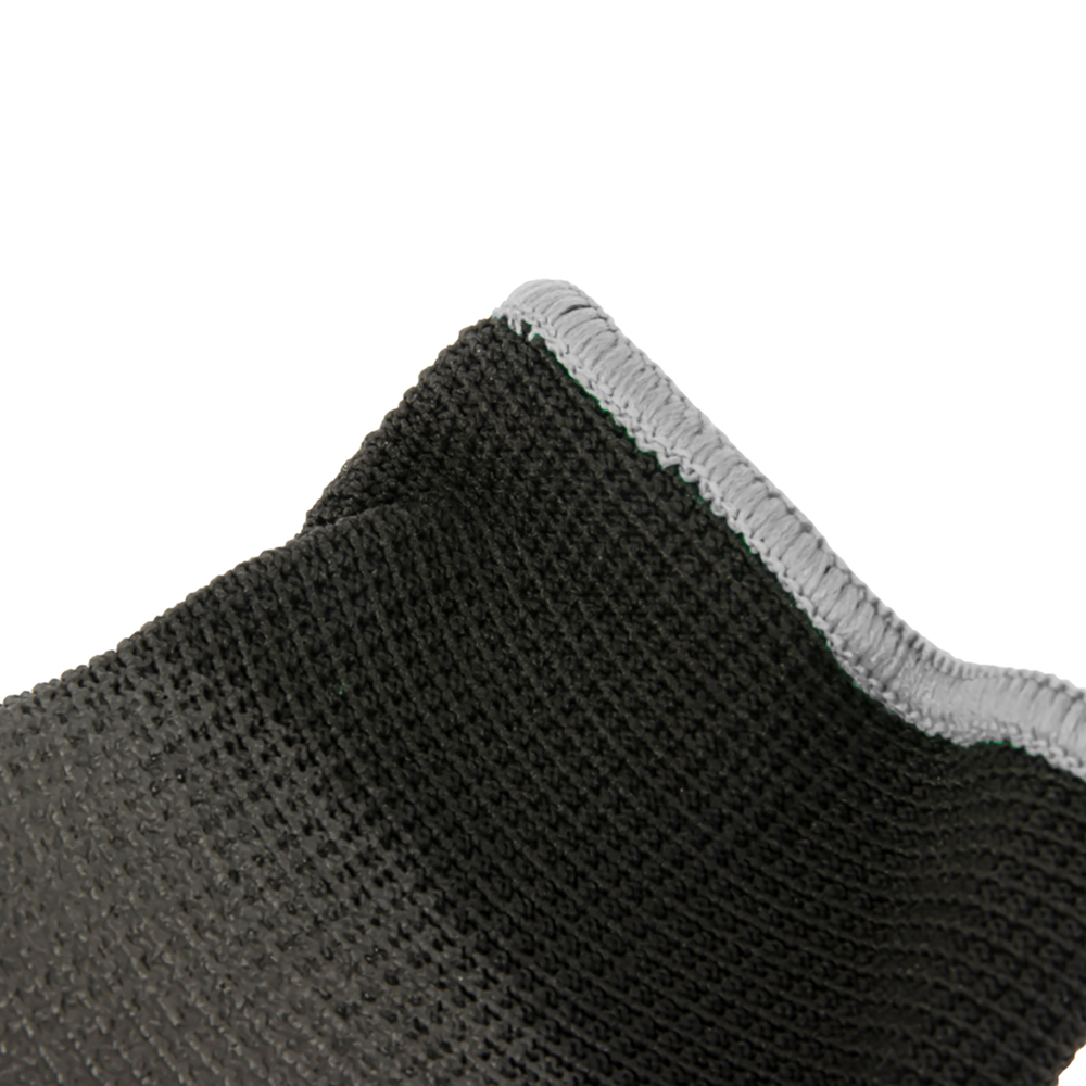 WDK-PU01B/XL/5, 5 пар, размер XL, Перчатки ЧЁРНЫЕ защитные эластичные из нейлона с полиуретановым покрытием