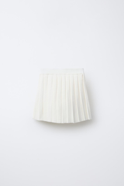 ZARA ЮБКА В СКЛАДКУ, БЕЖЕВЫЙ